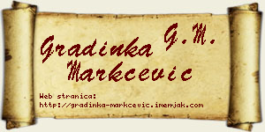 Gradinka Markčević vizit kartica